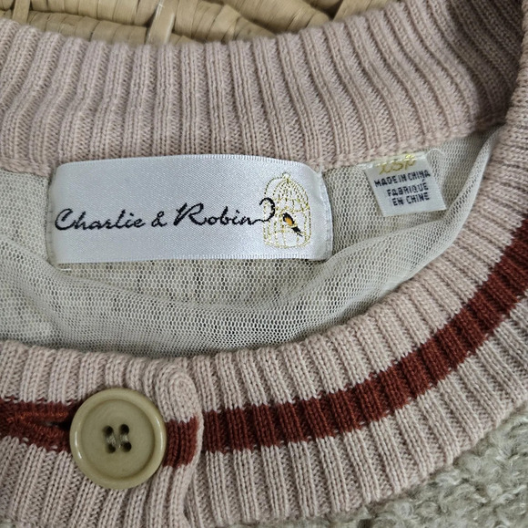 Charlie & Robin Anthropologie Ruffled Tiered Cardigan Sweater XS - Picture 4 of 7